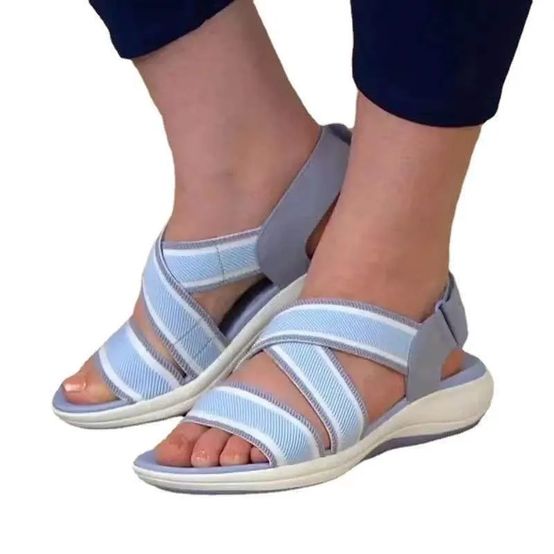 Sports Casual Sandals With Velcro Fashion - Women's shoes