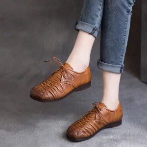 Spring Handmade Cow Tendon Bottom Retro Shoes | Gift Shoes