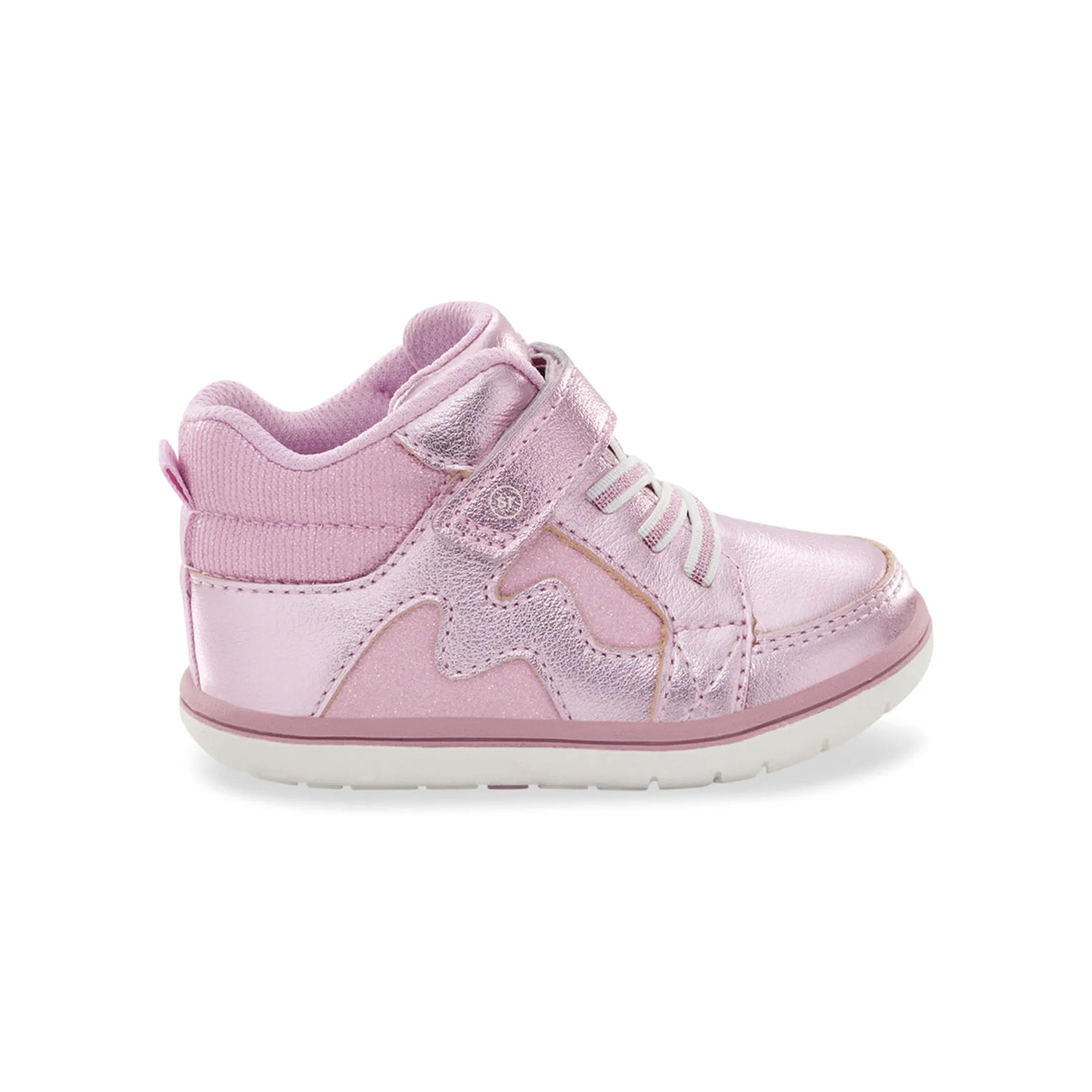 SRT Ames Kid's Hi-top Sneaker - Pink Shimmer