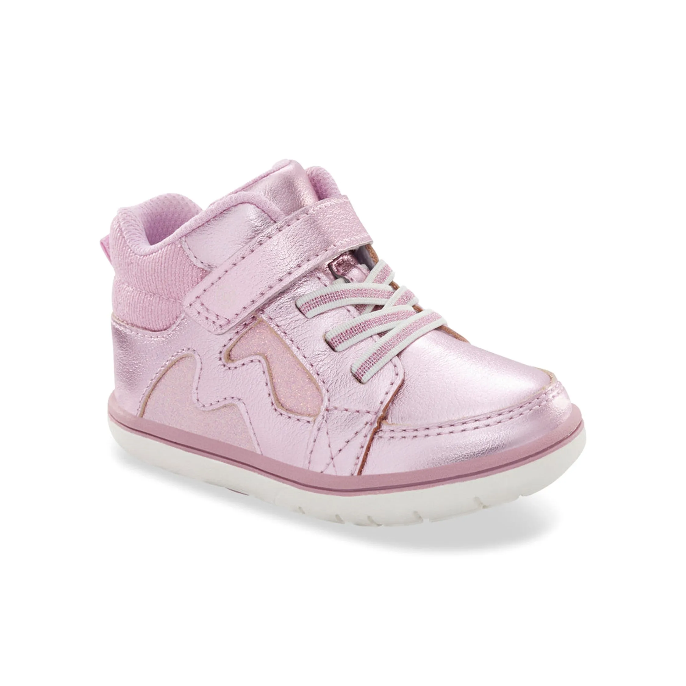 SRT Ames Kid's Hi-top Sneaker - Pink Shimmer