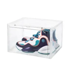 Stackable Clear Sneaker Shoe Box Organizer with Lids 2Pack