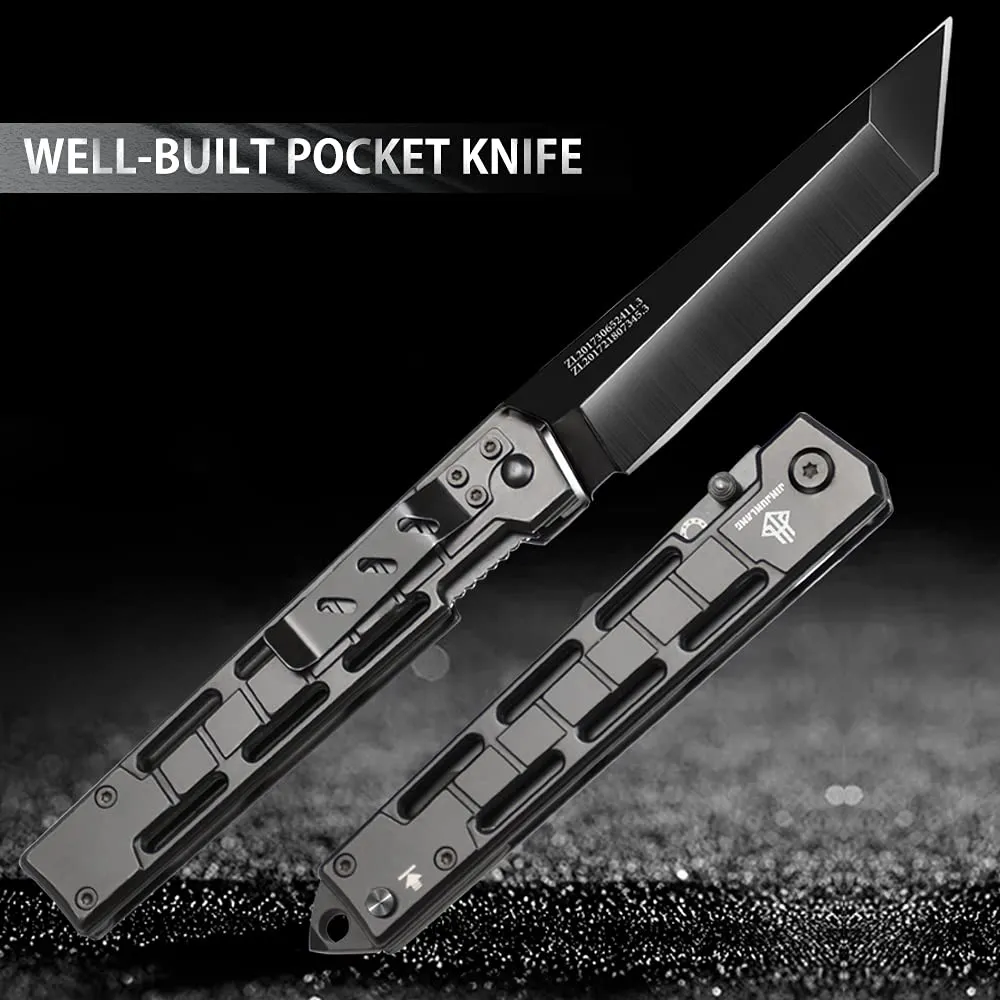 Stainless Steel Slingshot with Pocket Folding Knife