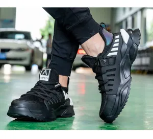 Steel Toe Shoes for Men Women Safety Sneakers Indestructible Lightweight Puncture Proof Slip Resistant Breathable Working Shoes