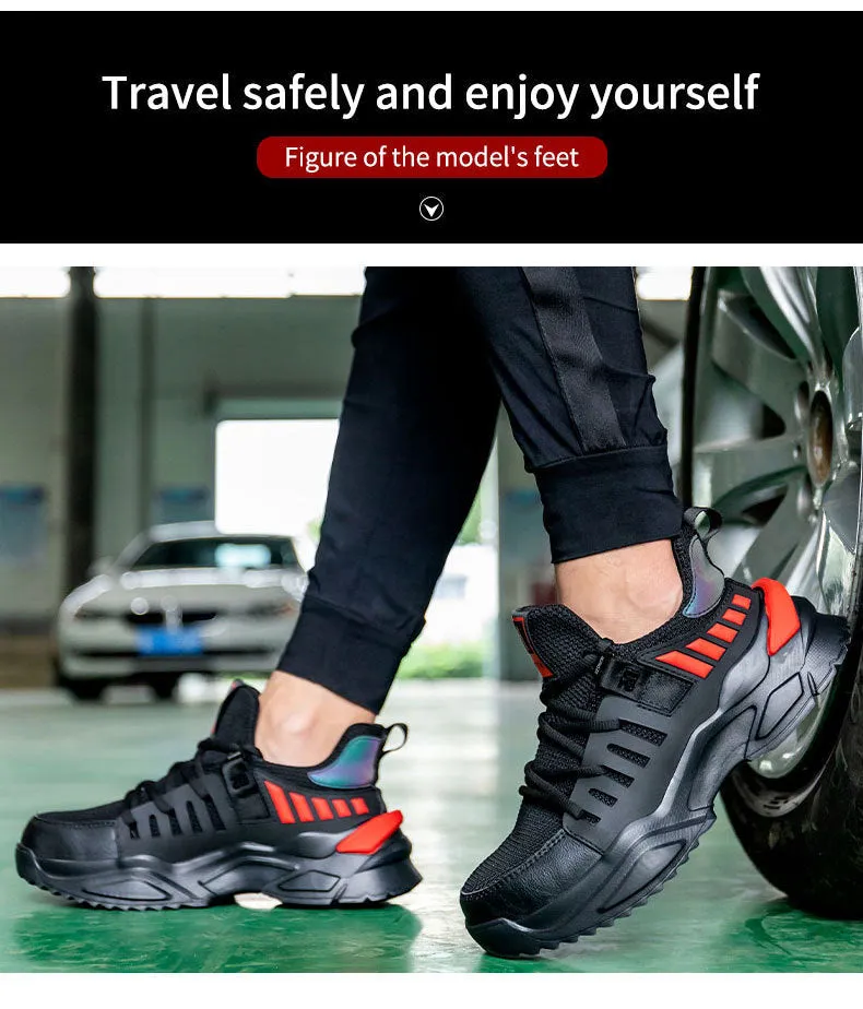 Steel Toe Shoes for Men Women Safety Sneakers Indestructible Lightweight Puncture Proof Slip Resistant Breathable Working Shoes