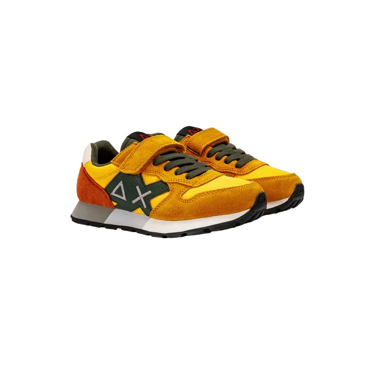 Sun68 scarpa sneakers da ragazzo con laccio elastico e velcro Jaki Solid Z43313K 23 giallo