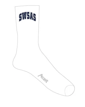 SWSAS White Sports Socks S04LD