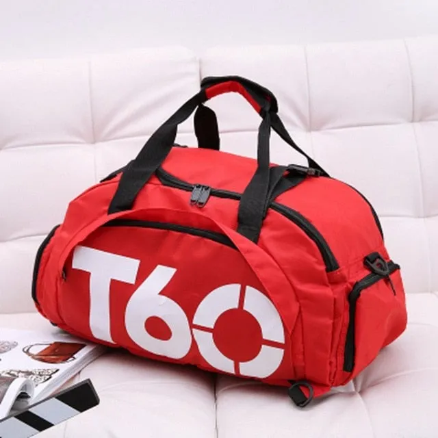 T60 Sport Gym Bag Waterproof Outdoor Separate Space For Shoes Hide