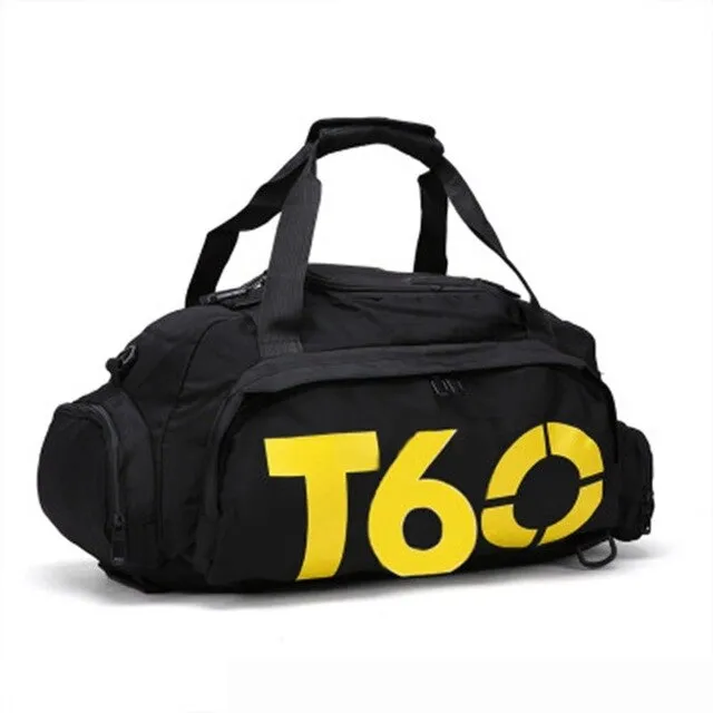 T60 Sport Gym Bag Waterproof Outdoor Separate Space For Shoes Hide