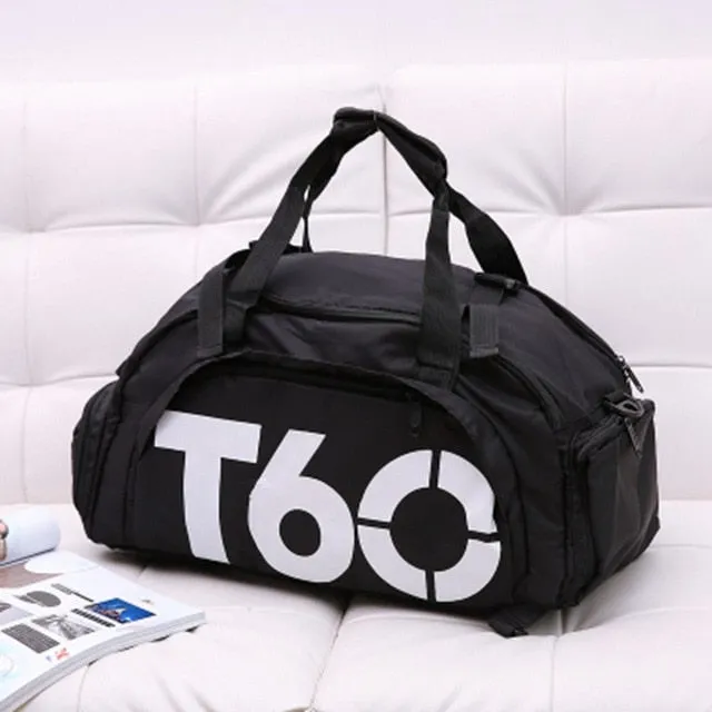 T60 Sport Gym Bag Waterproof Outdoor Separate Space For Shoes Hide