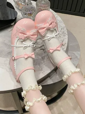 TAVIMART  -  Cute Sweet Girl Lolita Shoes Women Summer New Japanese Small Leather Shoes Female Hipster Bow Preppy Student Single Shoes