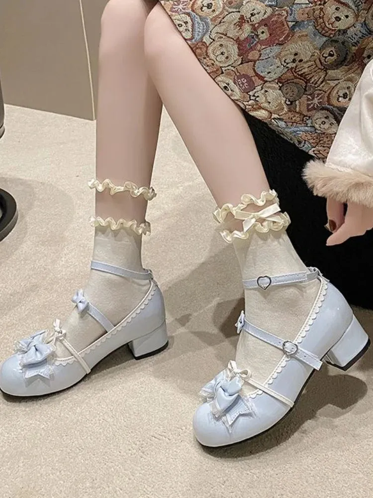 TAVIMART  -  Cute Sweet Girl Lolita Shoes Women Summer New Japanese Small Leather Shoes Female Hipster Bow Preppy Student Single Shoes