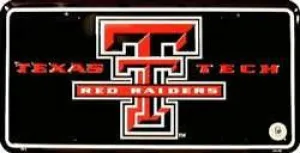 Texas Tech Red Raiders Embossed Metal License Plate