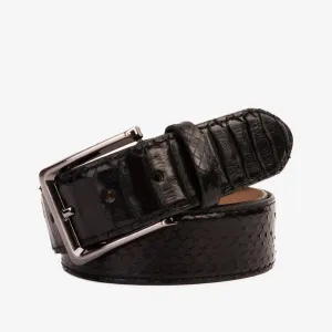 The Boss Black  python Sneak Leather Belt