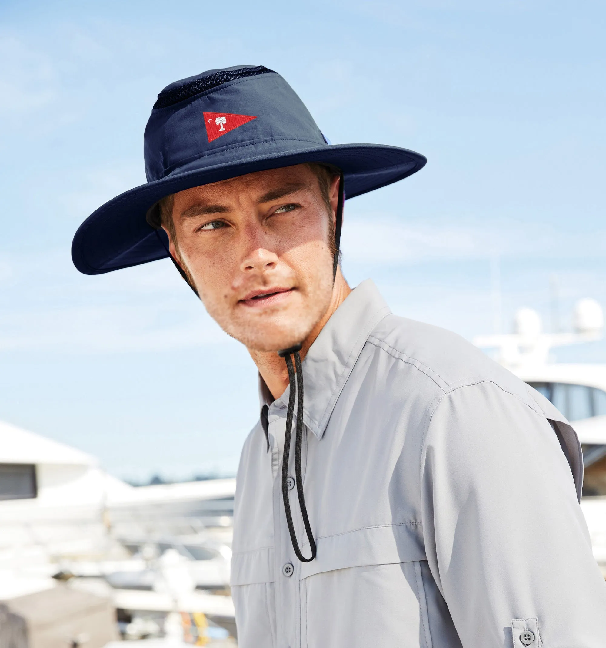 The Citadel, Big Red, Club Sports, Sailing Outdoor Ventilated Wide Brim Hat