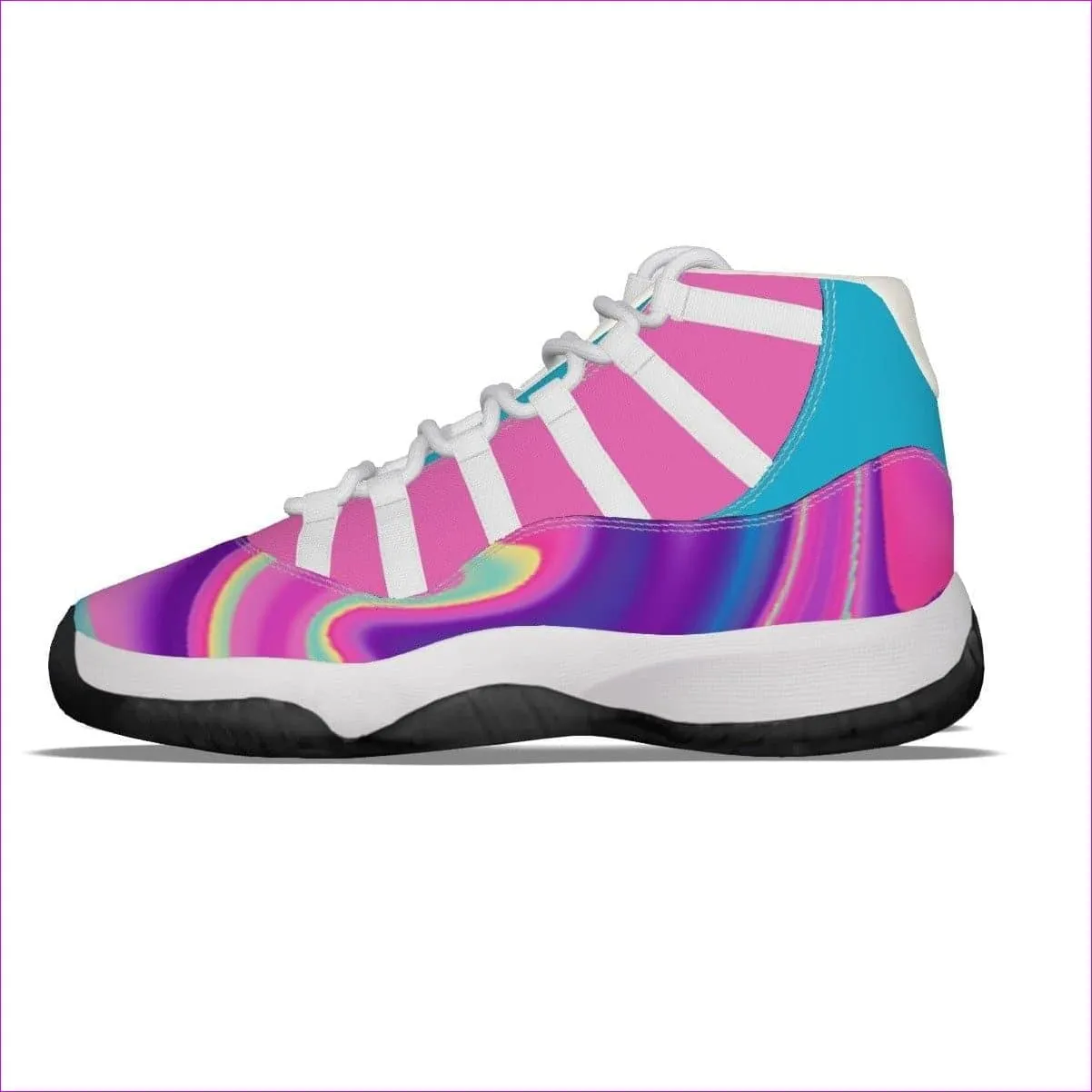 Tie-Dye Cotton Candy Air Women's High Top Basketball Shoes