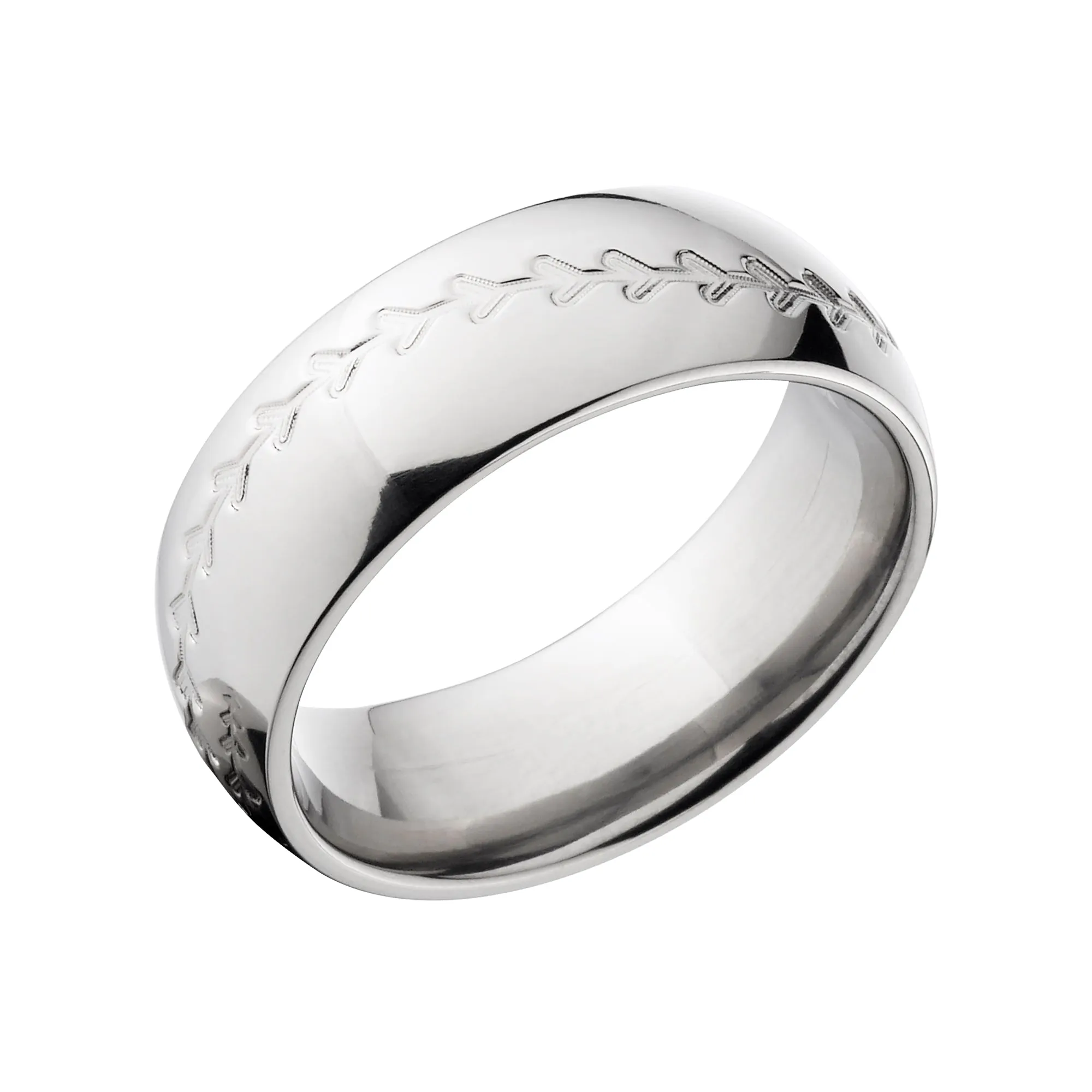 Titanium Baseball Wedding Band - Men's Rings