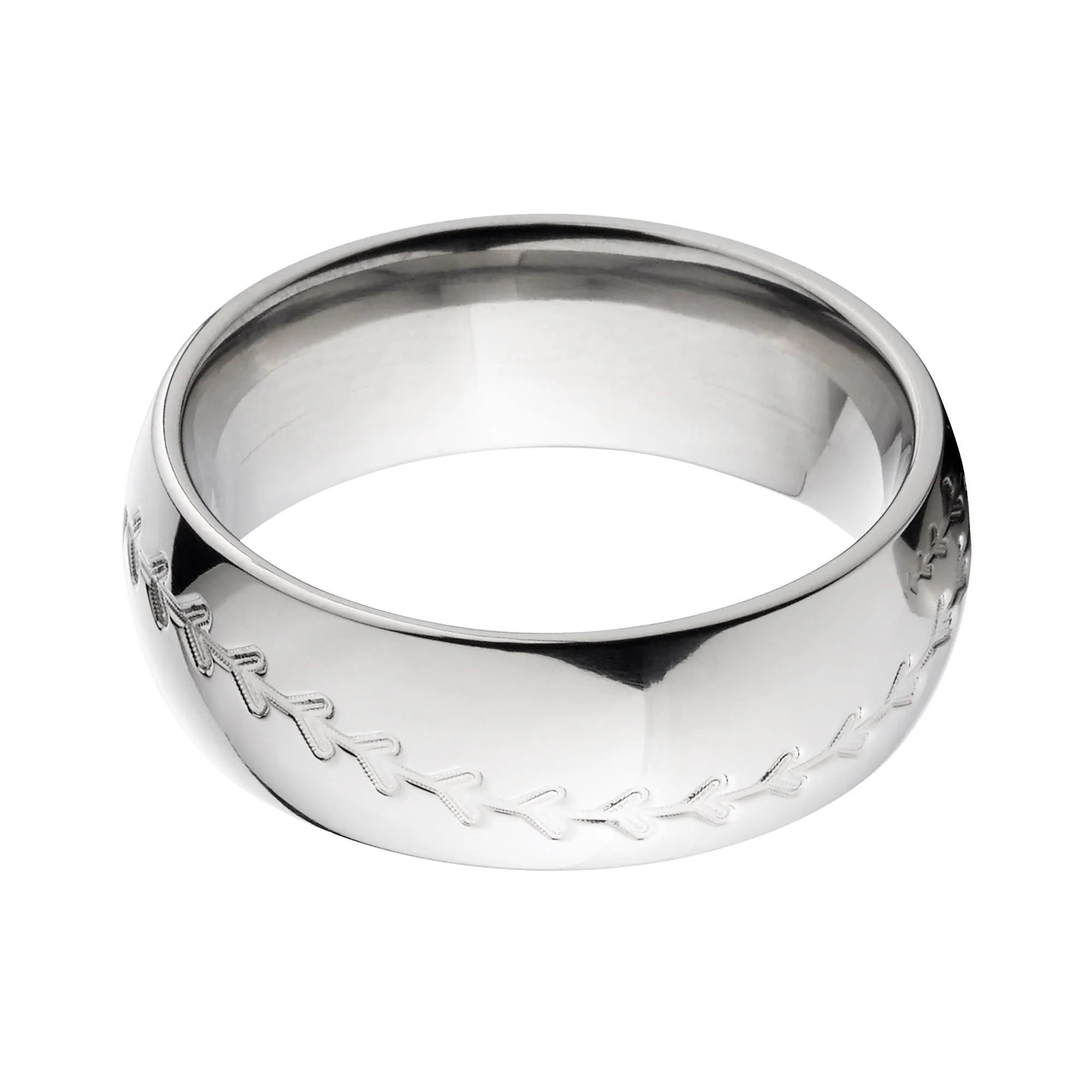 Titanium Baseball Wedding Band - Men's Rings