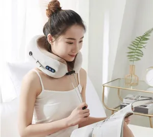 U Shaped Massage Pillow Neck Massage Device Electric Neck Massager Apparatus Shoulder Back Cervical Massager For Body Relaxation | Brodtica.com