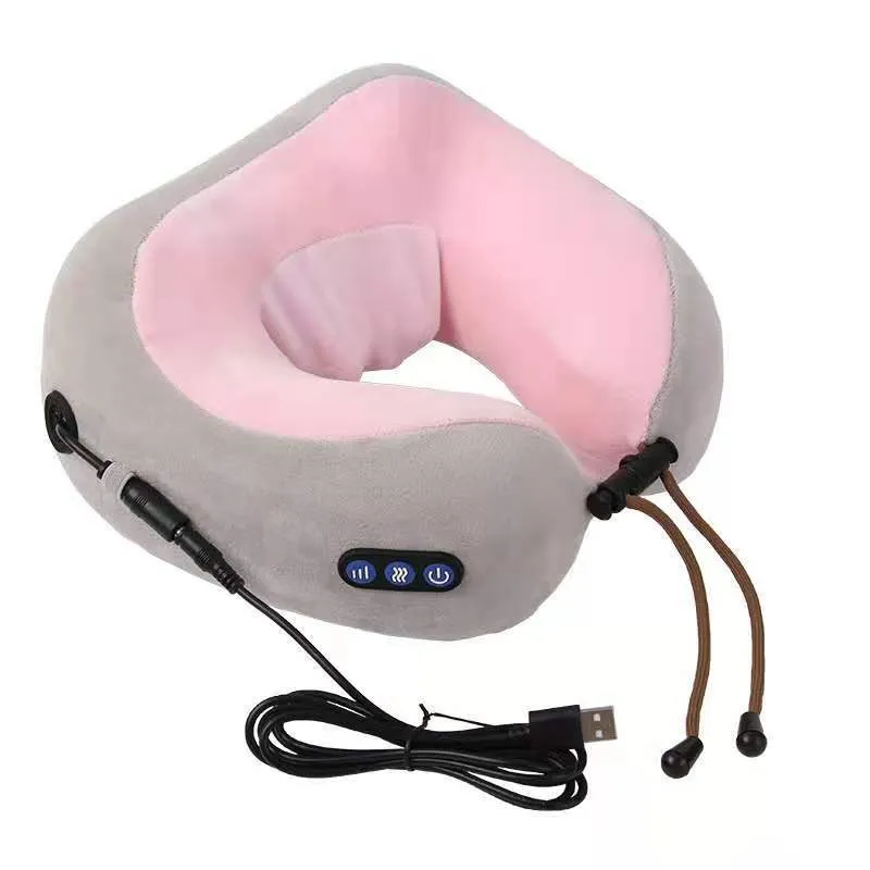 U Shaped Massage Pillow Neck Massage Device Electric Neck Massager Apparatus Shoulder Back Cervical Massager For Body Relaxation | Brodtica.com