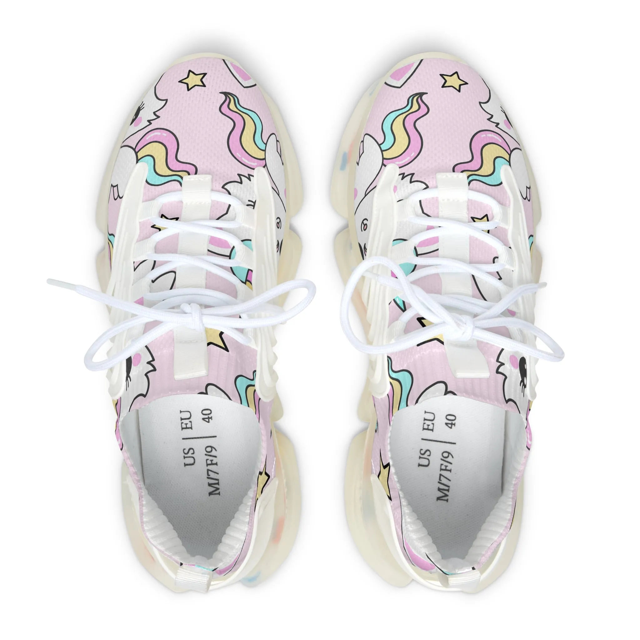 Unicorn Cat Women's Mesh Sneakers