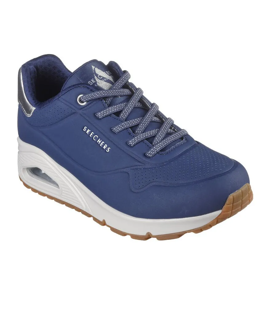 Uno-Shimmer Away in Navy/Silver by Skechers