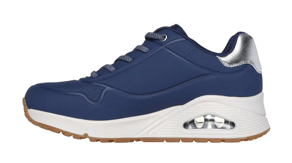 Uno-Shimmer Away in Navy/Silver by Skechers