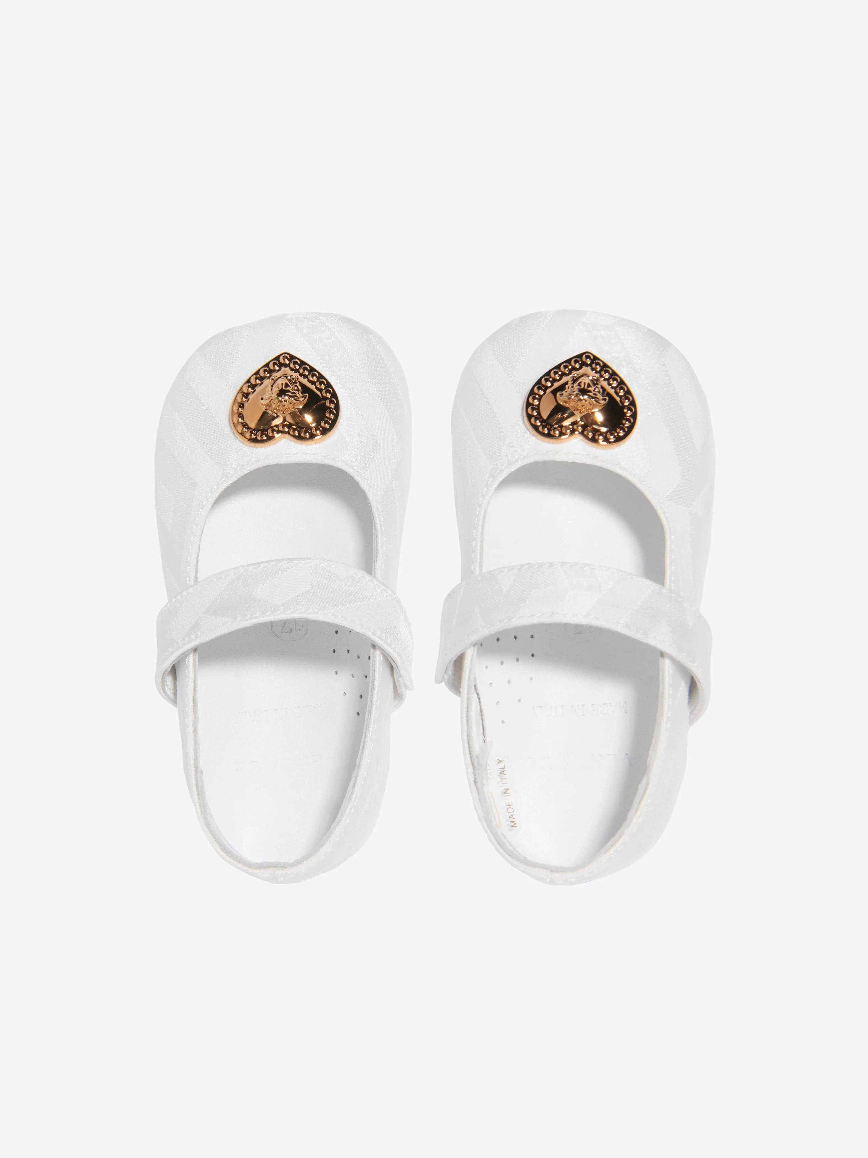 Versace Baby Girls Leather Shoes in White