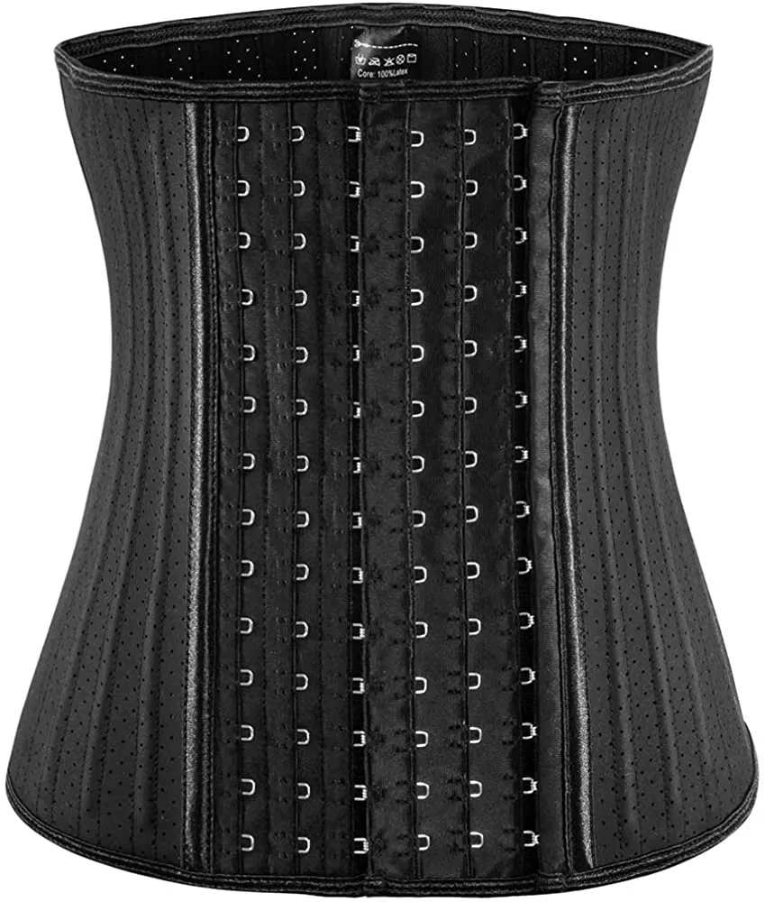 Waist Trainer for Women Corset Cincher Body Shaper Girdle Trimmer with Steel Bones Extender