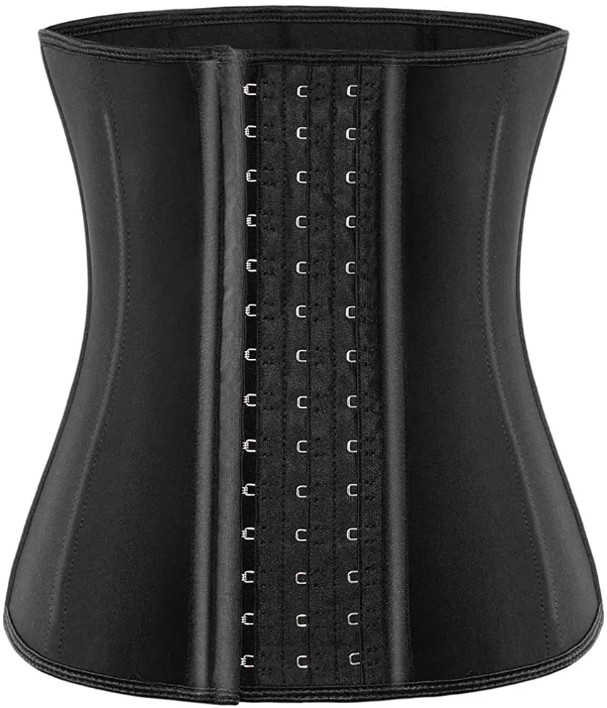 Waist Trainer for Women Corset Cincher Body Shaper Girdle Trimmer with Steel Bones Extender