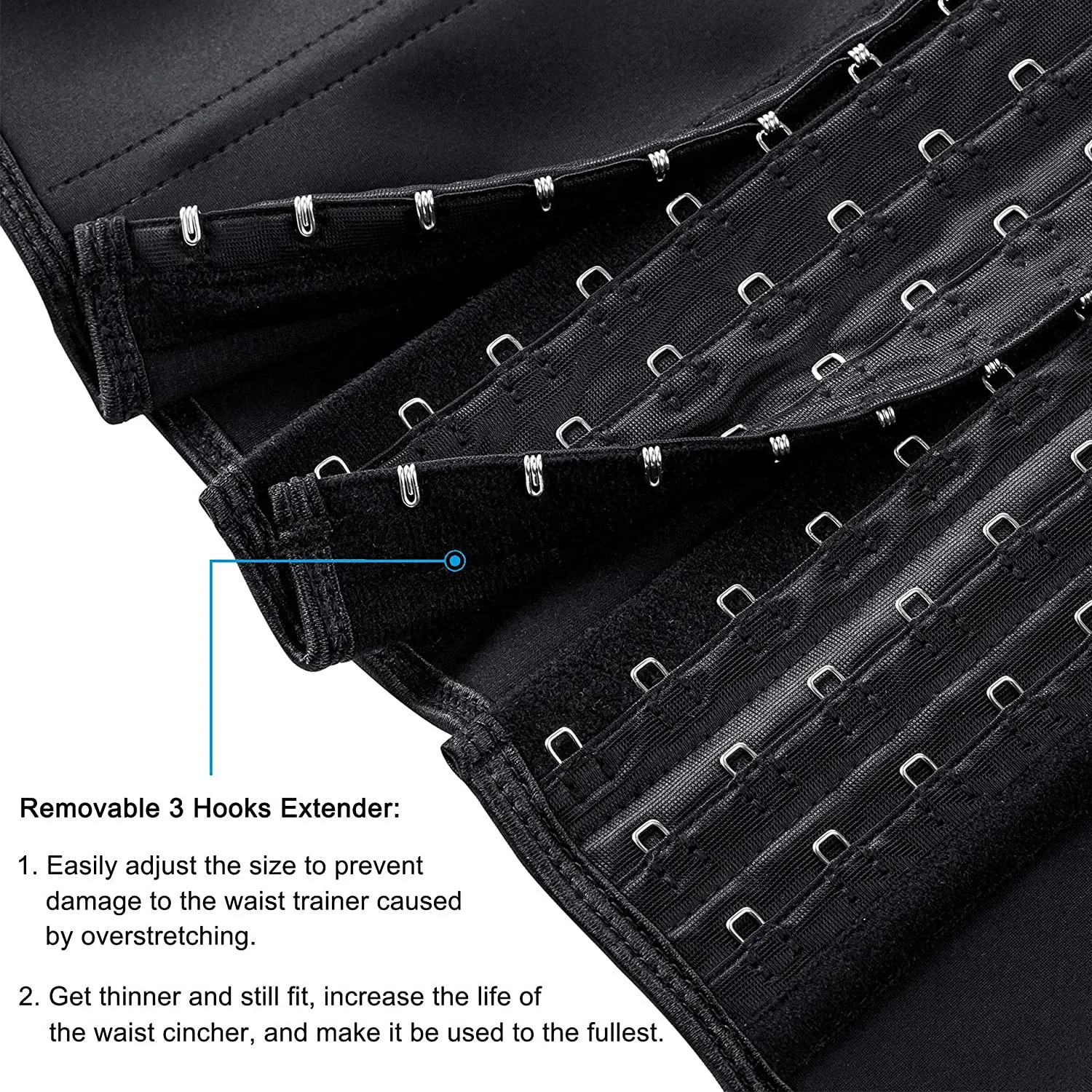 Waist Trainer for Women Corset Cincher Body Shaper Girdle Trimmer with Steel Bones Extender