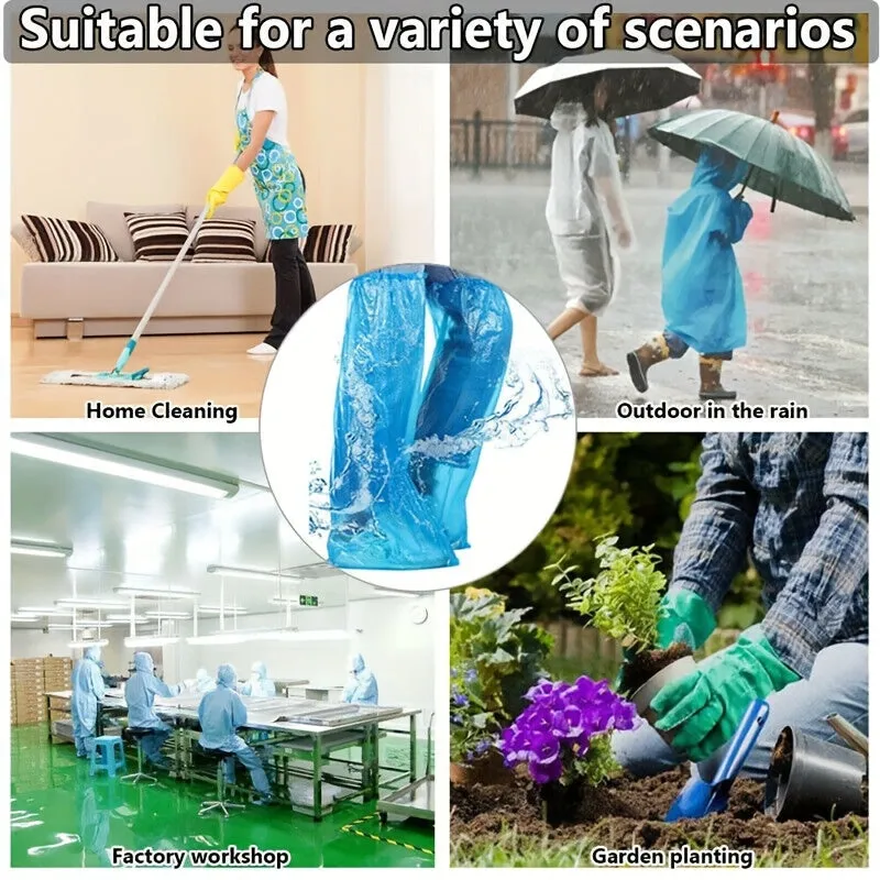 Waterproof Disposable Shoe Covers 21050pcs Bundle Nonslip Plastic Boot Covers