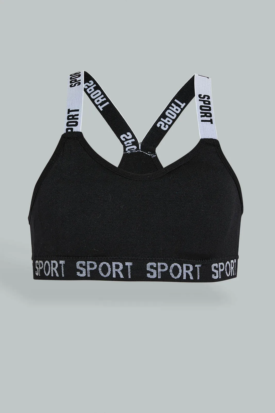 White And Black Padded Sports Bra (Pack of 2)