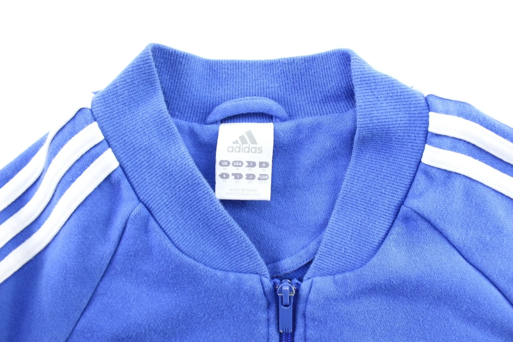 Women's Adidas Embroidered Logo Chelsea Football Club Striped Zip Up Jacket