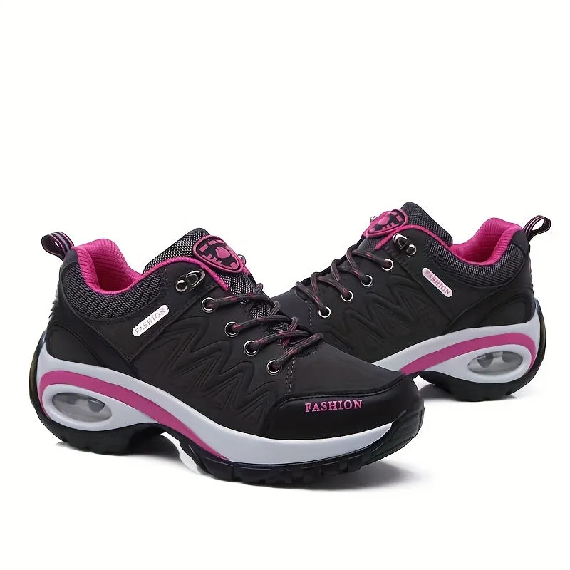 Women's Air Cushion Walking Shoes Waterproof Non Slip Height Increasing Sports Shoes