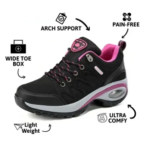 Women's Air Cushion Walking Shoes Waterproof Non Slip Height Increasing Sports Shoes