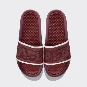 Women's Big Logo TechLoom Slide Burgundy / Ivory