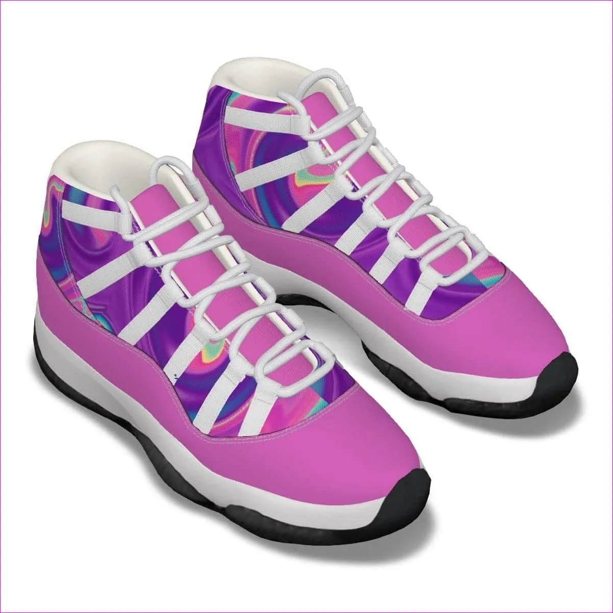 Women's Cotton Candy Air Pink High Top Basketball Shoes