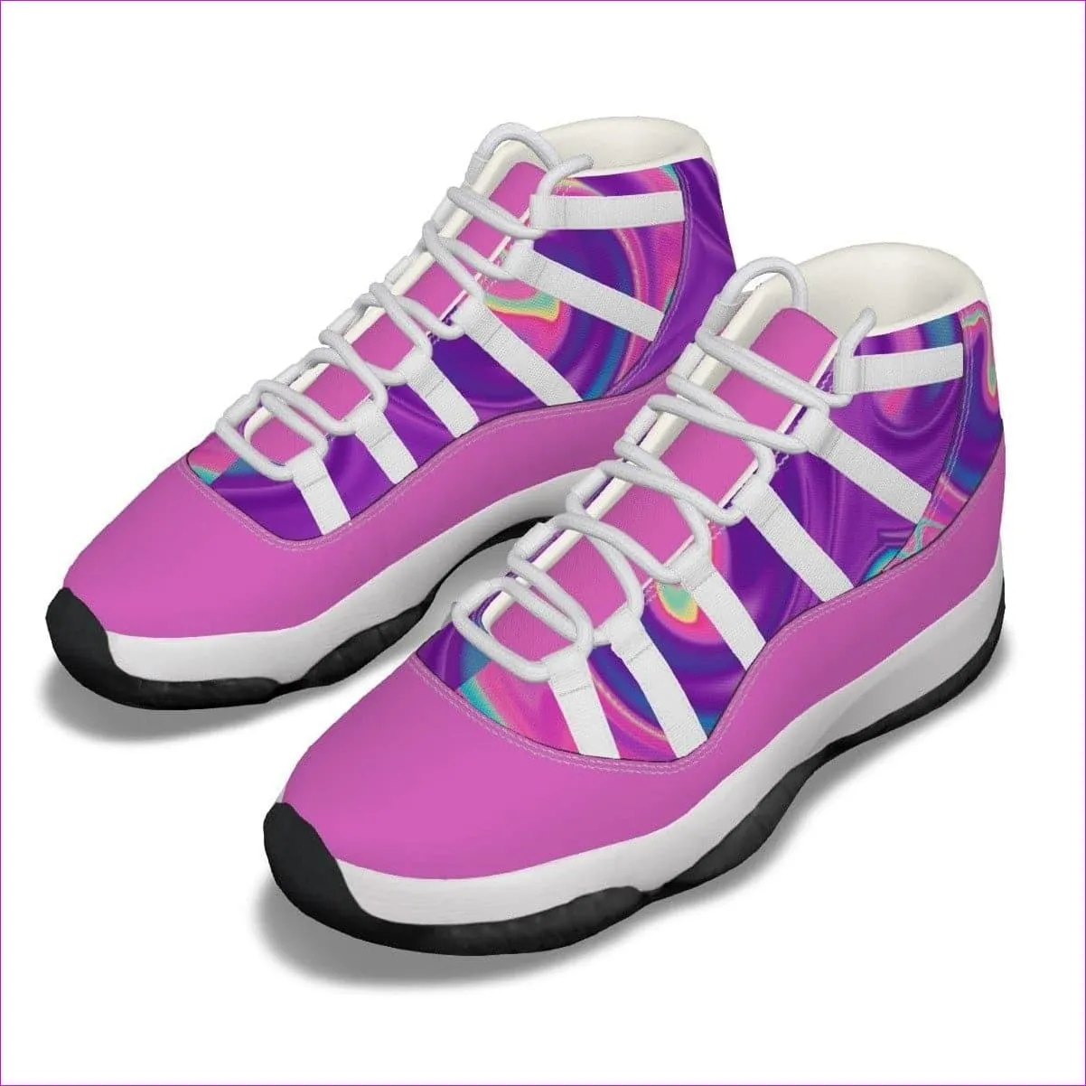 Women's Cotton Candy Air Pink High Top Basketball Shoes