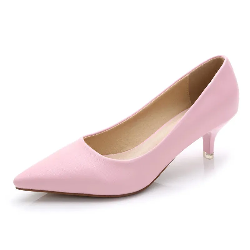 Women's Elegant patent kitten Heel shoes