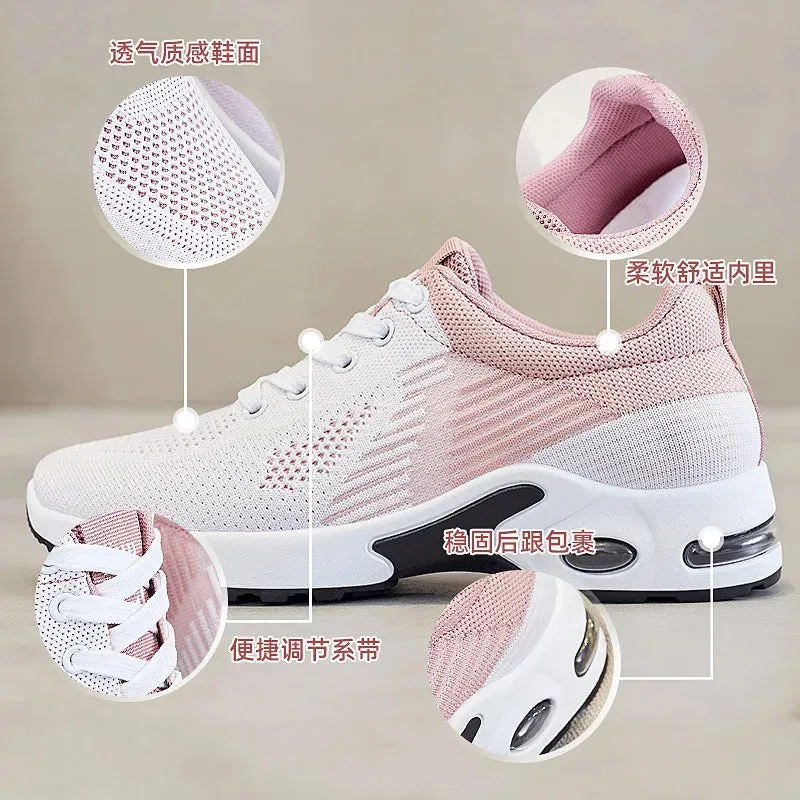 Women's shoes 2024 mesh breathable comfortable sports shoes soft sole lightweight fashion casual shoes