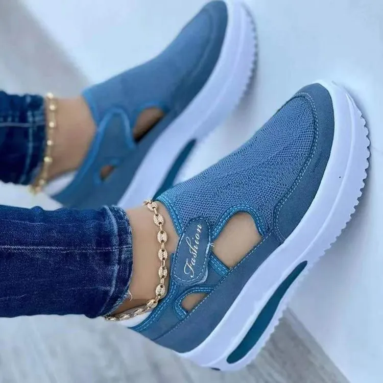 Women's Sneakers Summer New Ladies Casual Low Wedge Breathable Non-Slip Comfort Female Sport Shoes