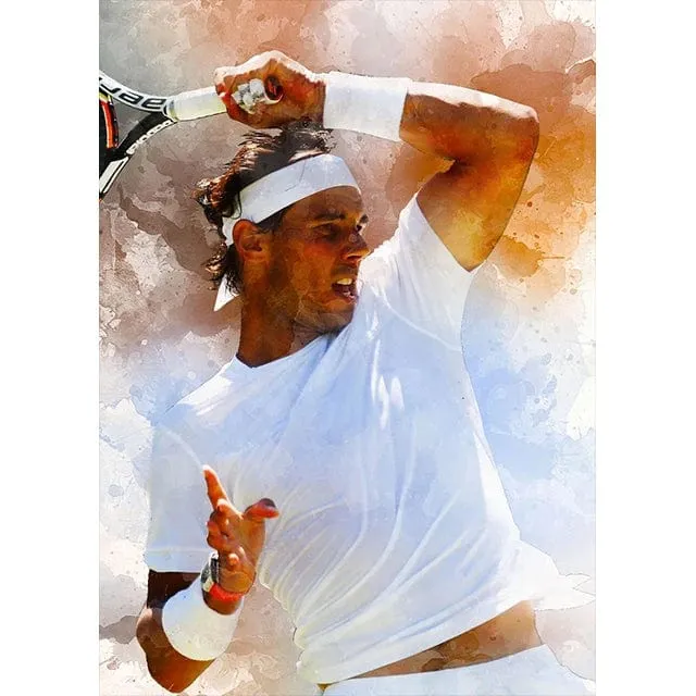 World Tennis Stars Artwork Rafael Nadal Roger Federer Oil Canvas Prints