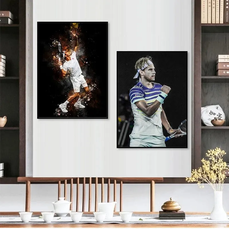 World Tennis Stars Artwork Rafael Nadal Roger Federer Oil Canvas Prints