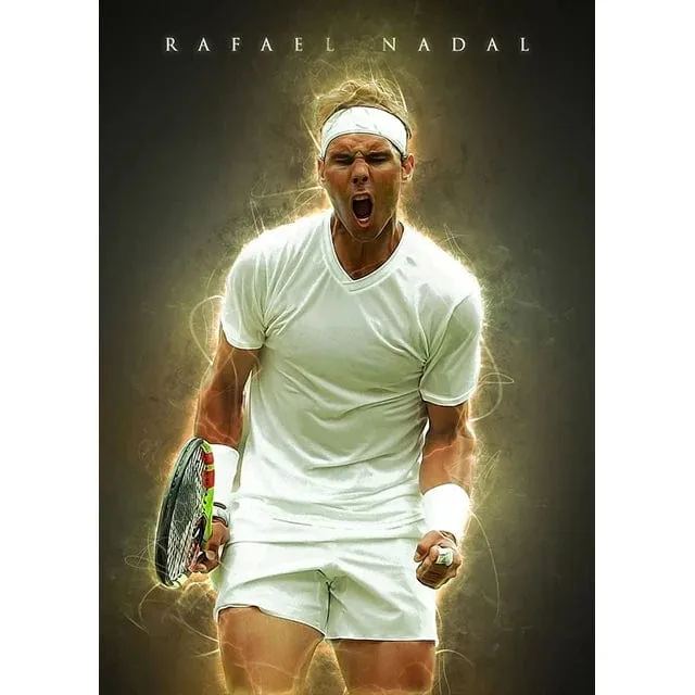 World Tennis Stars Artwork Rafael Nadal Roger Federer Oil Canvas Prints