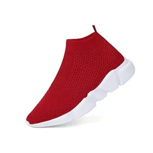 WXQ Women's Running Lightweight Breathable Casual Sports Shoes Fashion Sneakers Walking Shoes Red 40 | Walking