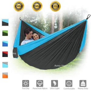 XL Single & Double Parachute Nylon Waterproof Camping Hammock - AORSY