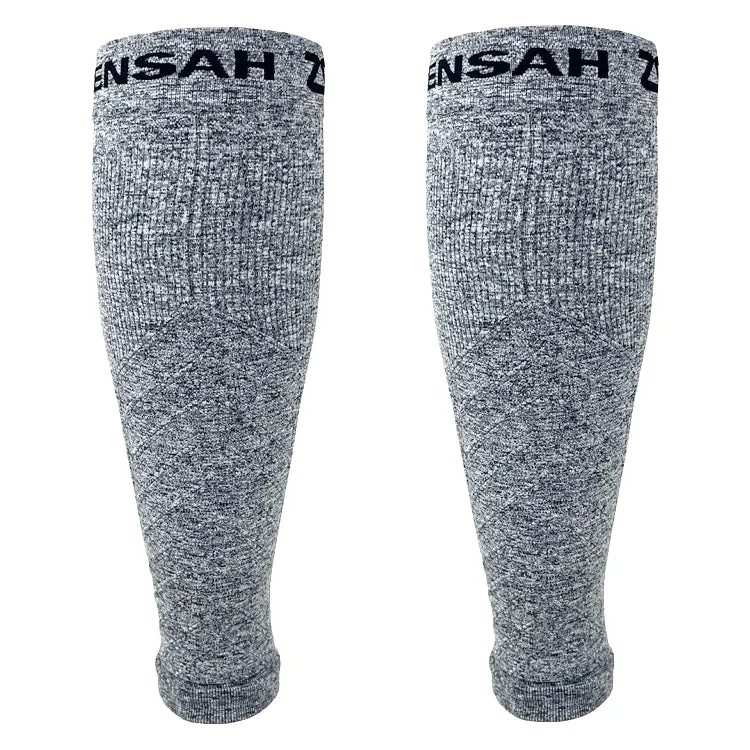 Zensah Compression Leg Sleeves Heather Grey